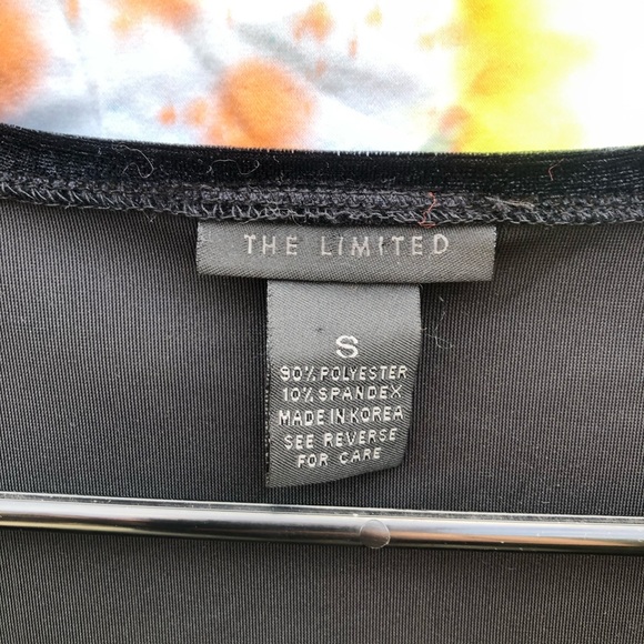 Vintage The Limited 3/4 Sleeve Top Black Velvet - Picture 4 of 4